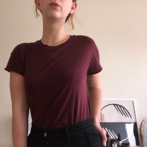 Burgundy Rag & Bone T-shirt